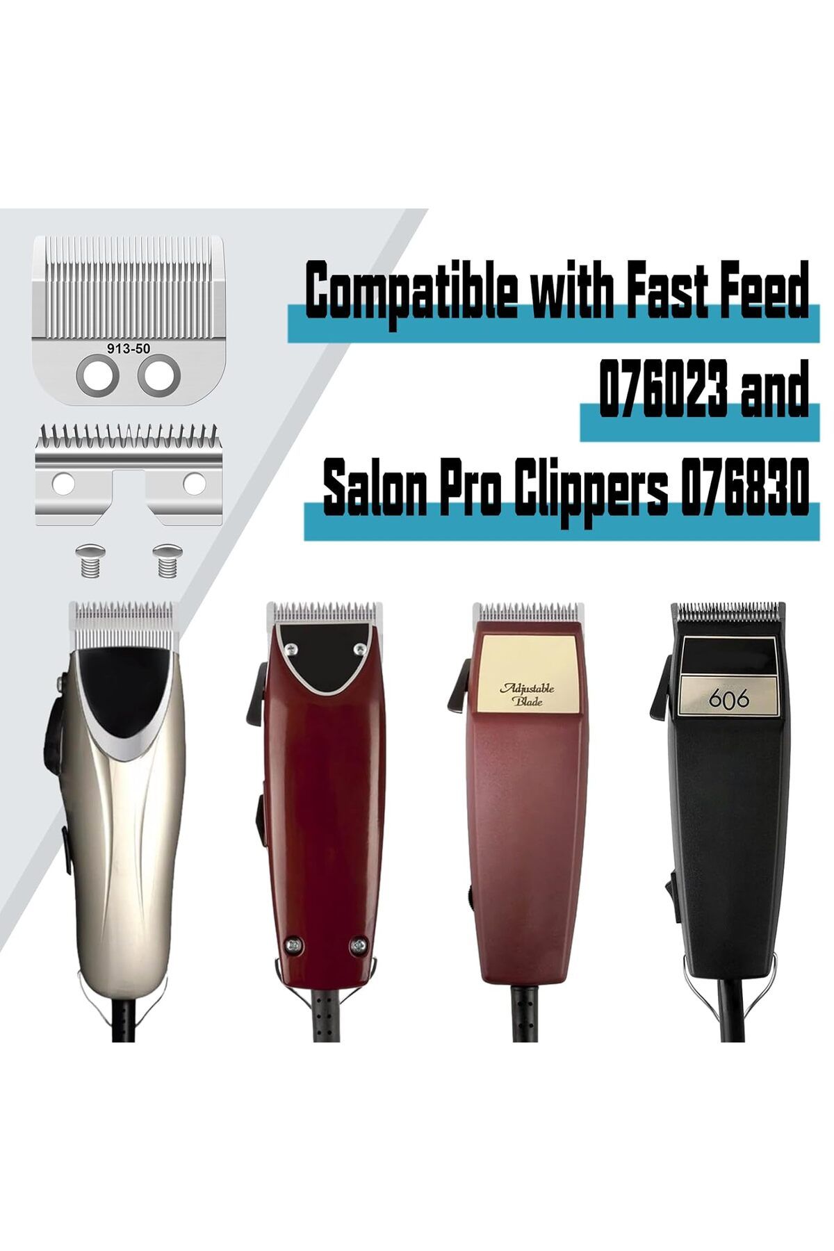 Choice-91350 - Adjustable Medium Blade Compatible with Oster Fast Feed 076023 and Salon Pro Clippers 076... 4