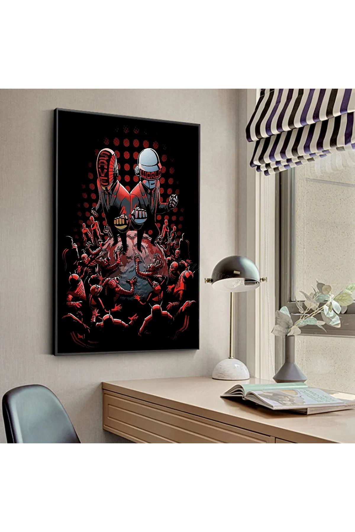 Choice-1pc Daft Punk Rock Band Poster HD Posters Home Room Bar Cafe Decor Art Wall Painting Picture 7