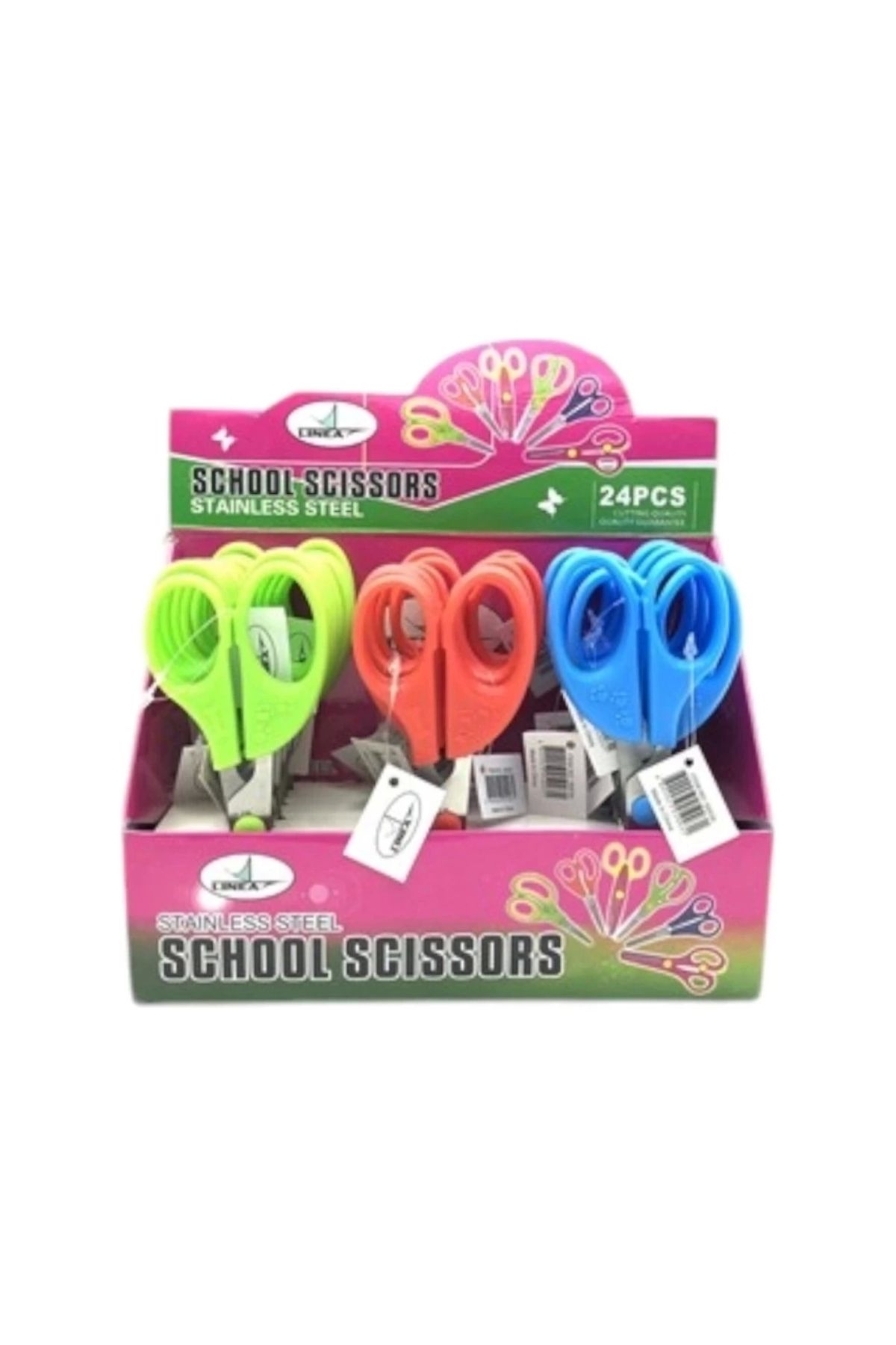 Linea-Lined (Left Hand) Left Handed School Scissors (Red) 2
