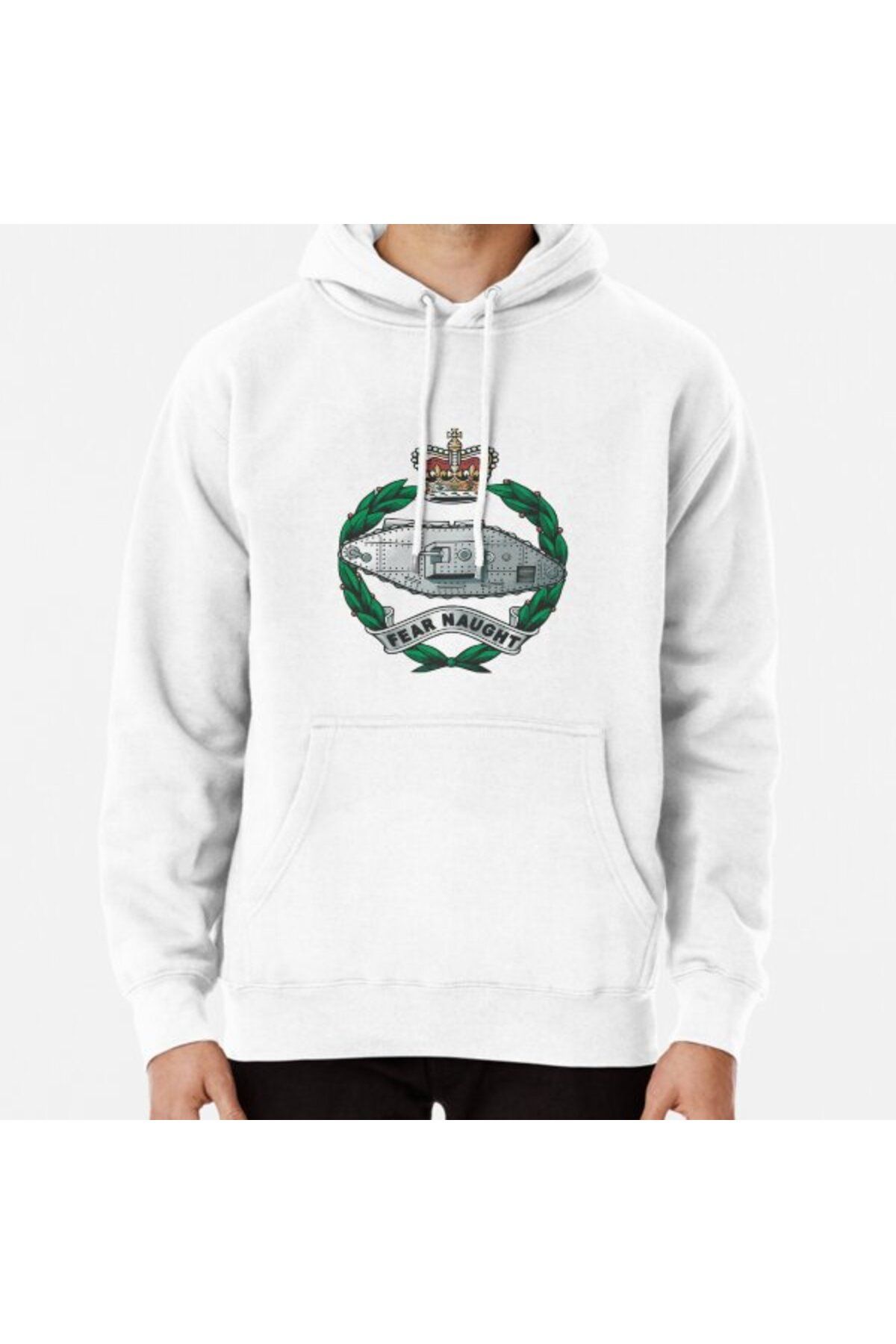 Hvit Stein Regimentul Tancurilor Regale - Hanorac Imprimat Armata Britanică Unisex - S