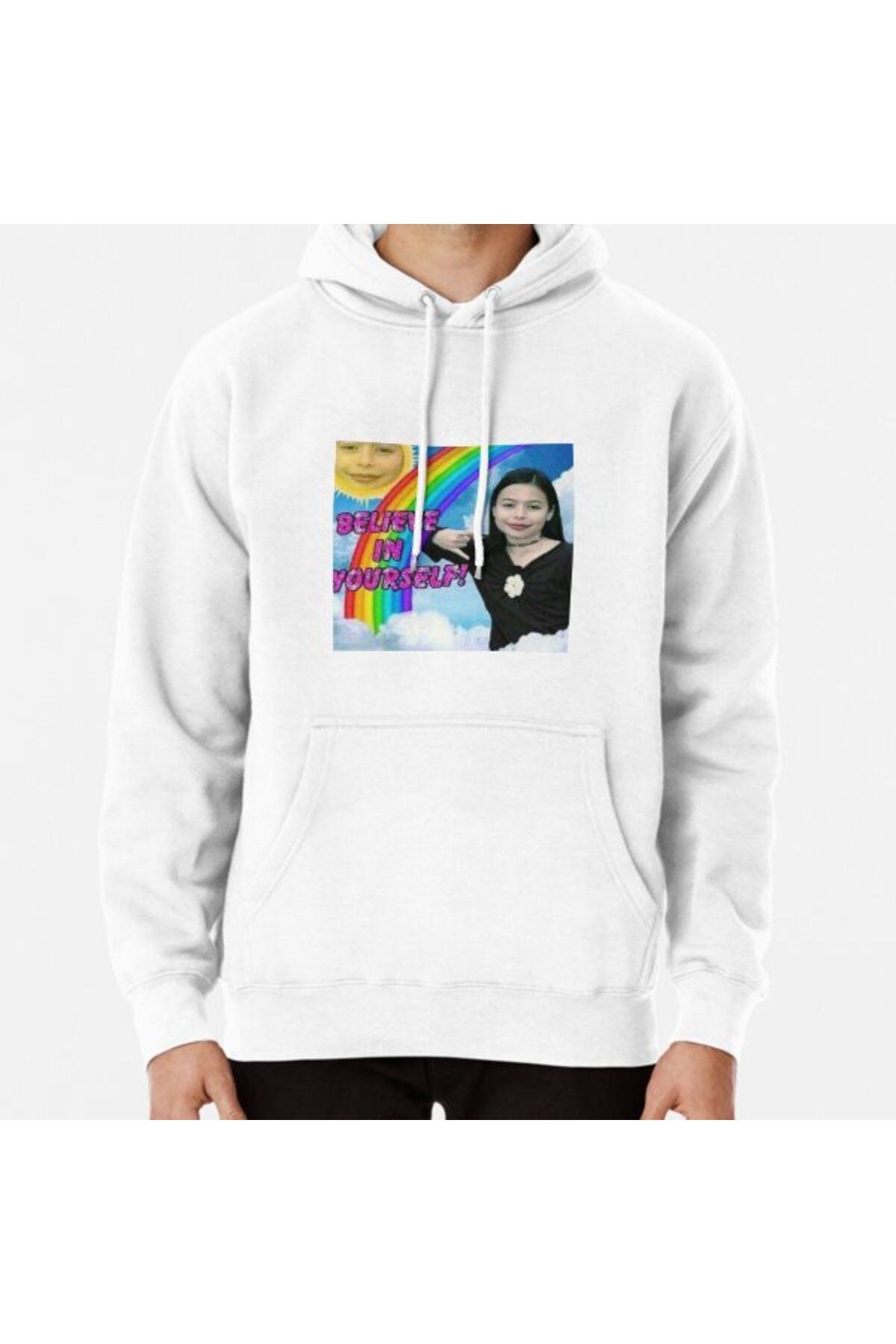 Hvit Stein Hanorac Imprimat Miranda Cosgrove Unisex - XL