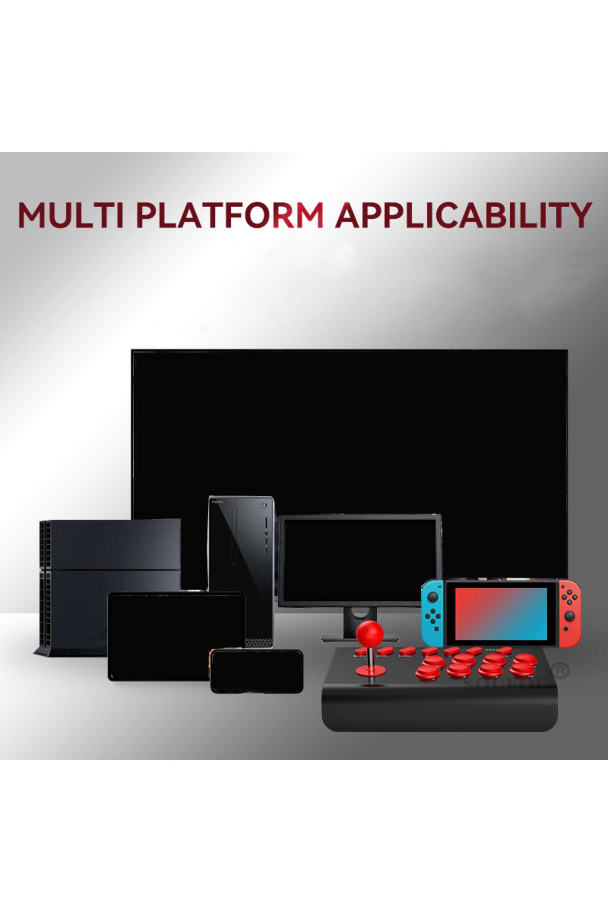 Choice-Y02 Wireless Arcade Games Control Rocker for PS4 Switch Console Controller PC TV Android iOS Phon... 3