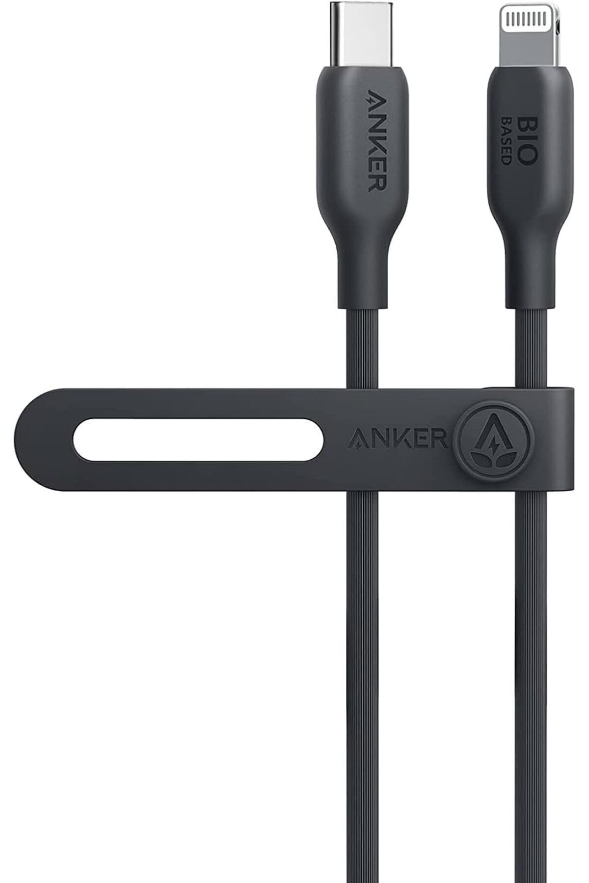 Anker-كابل شحن سريع USB-C إلى Lightning (6 أقدام، ذو قاعدة بيولوجية)، أسود 1