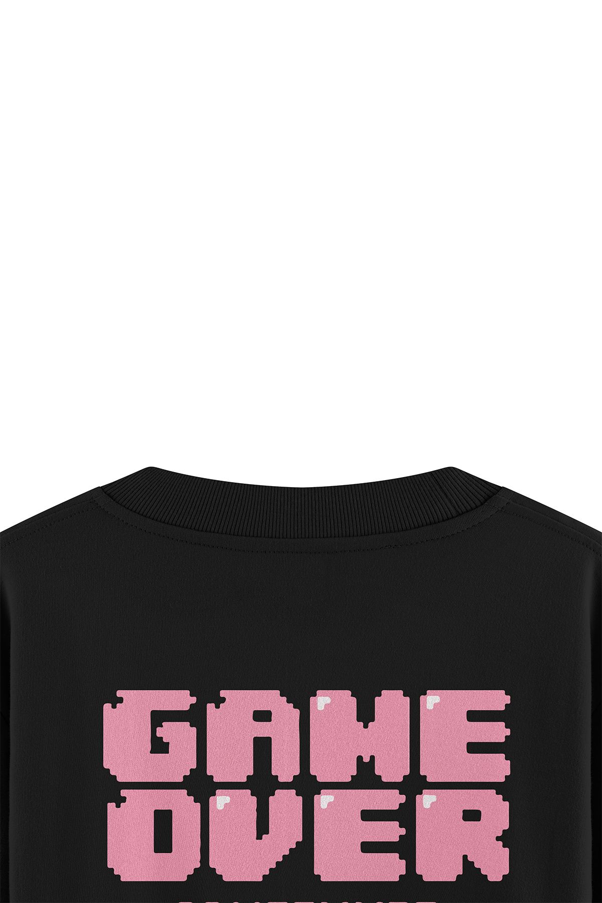 Overoz-Παιχνίδι Over Back Printed Μαύρο Oversize Φούτερ S1199 4