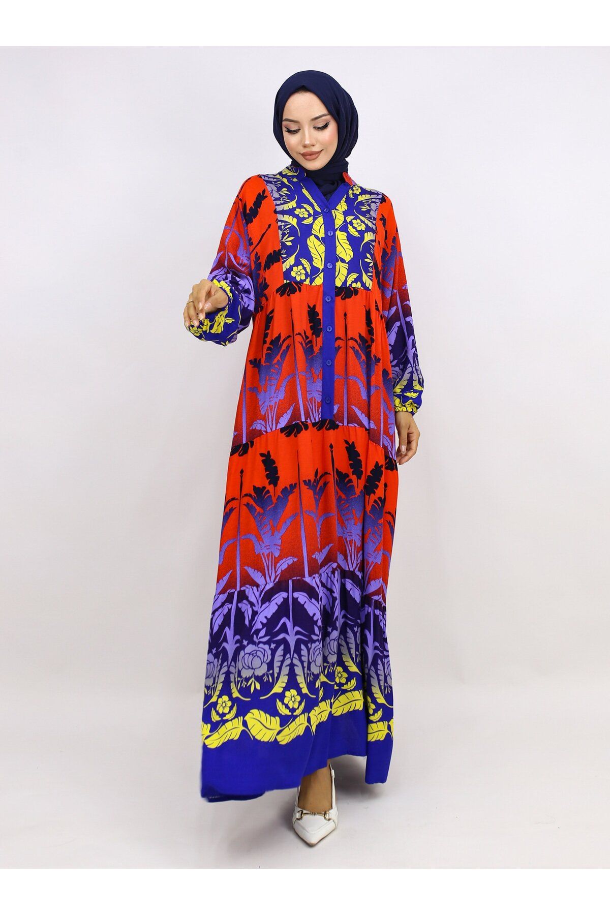 ZENANE-Zenane Red Hijab Dress 7
