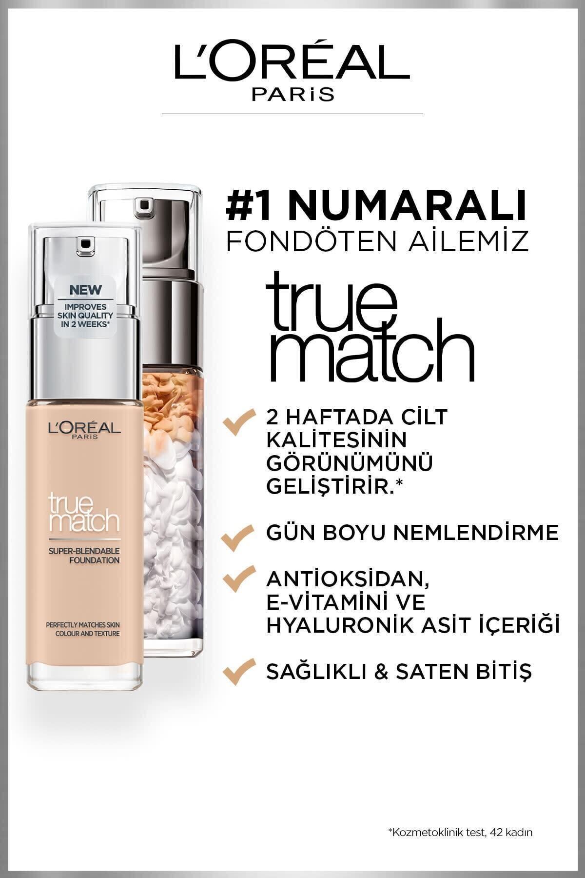 L'Oreal Paris True Match Bakım Yapan Fondöten - 1C Soğuk Alt Ton Kapatıcı-3