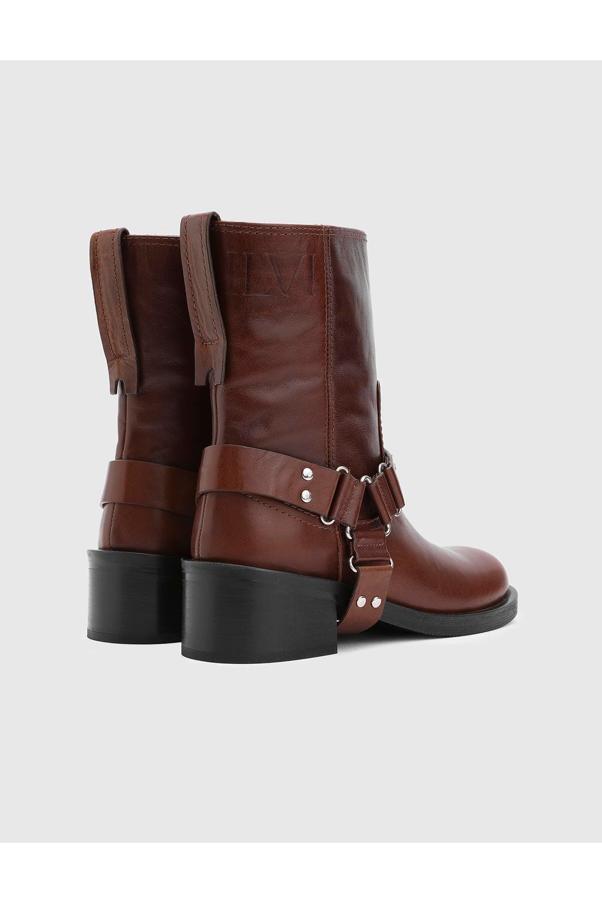 İLVİ-Matthew Genuine Leather Women's Brown Boots 4