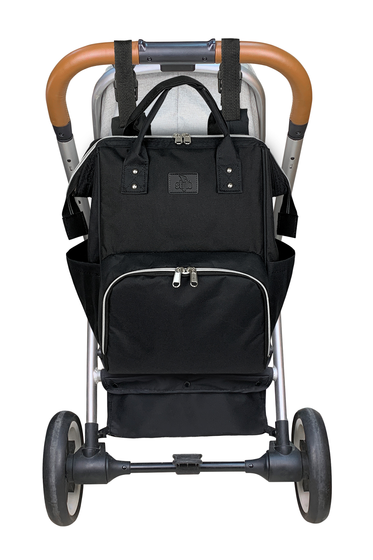 Stylo Star Anne Bebek Bakım Sırt Çantası Hediye Termos Çanta -siyah fotoğrafı 7 (önizleme)