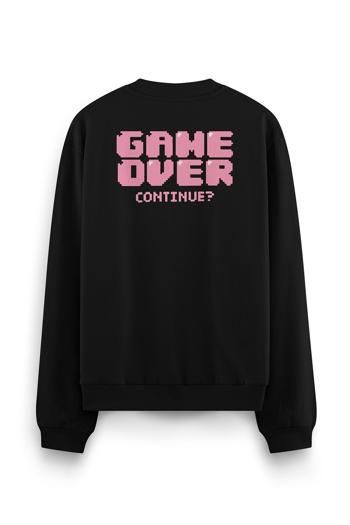 Overoz-Παιχνίδι Over Back Printed Μαύρο Oversize Φούτερ S1199 1