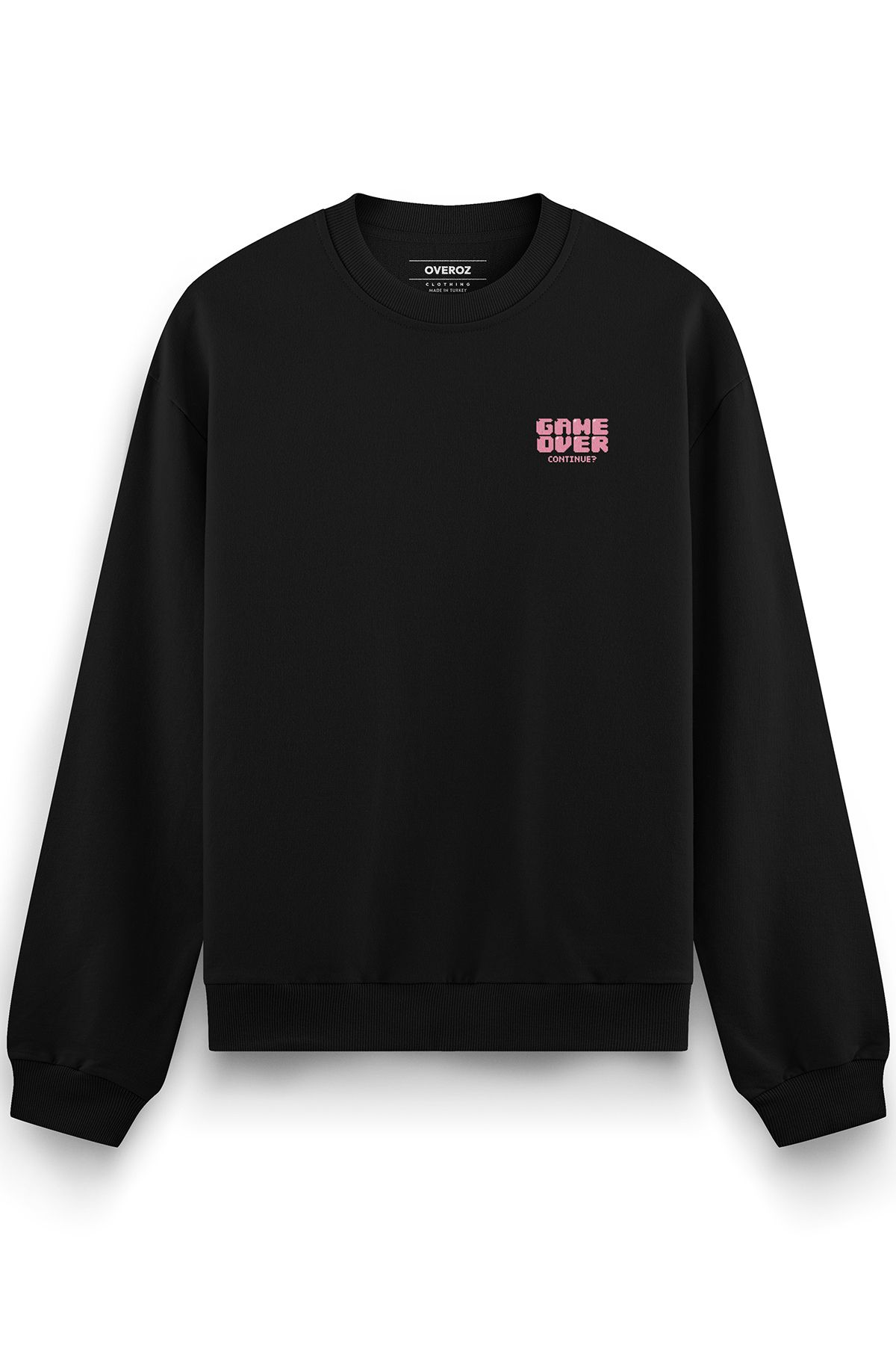 Overoz-Παιχνίδι Over Back Printed Μαύρο Oversize Φούτερ S1199 3