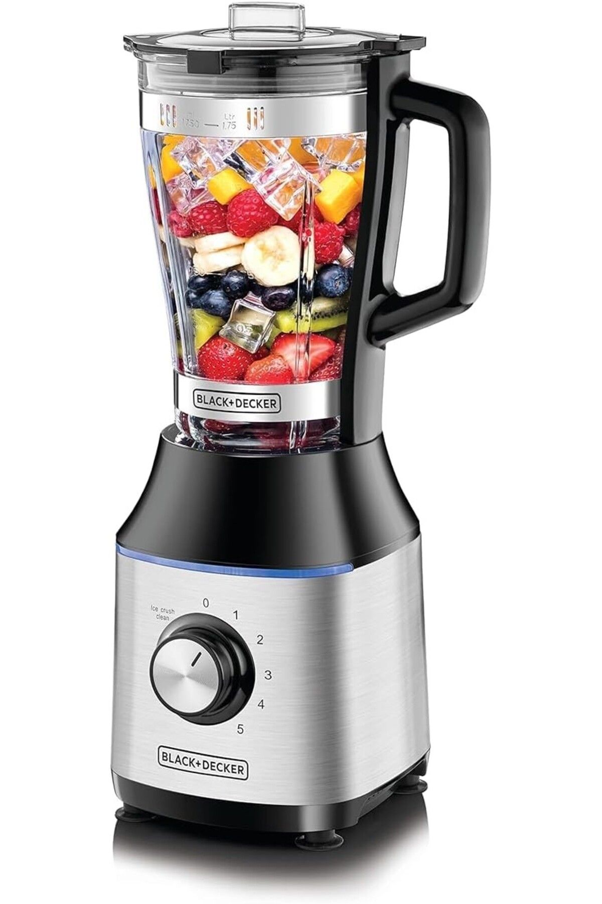 Black&Decker 700W Hızlı Blender - 1,75L Cam Kavanoz, Kablo Depolama, Siyah Tasarım