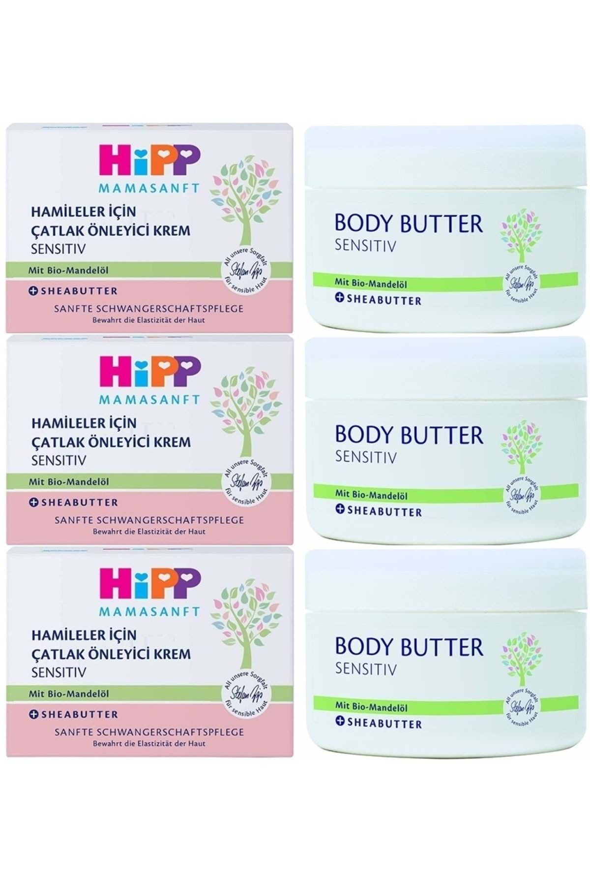 Hipp Mamasanft Hamileler için Çatlak Önleyici Krem Sensıtıv 200ML (3 Lü Set)