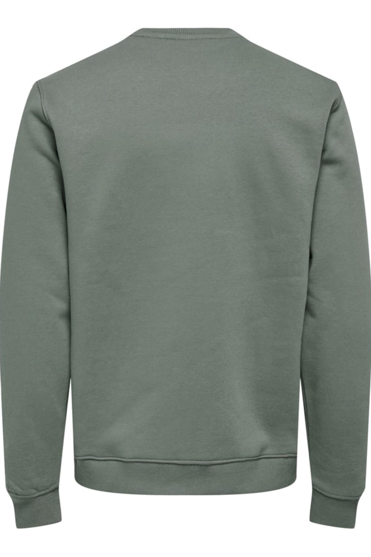 OSCURATED REG CREW NECK SWEAT KHAKI 22030923 Only & Sons