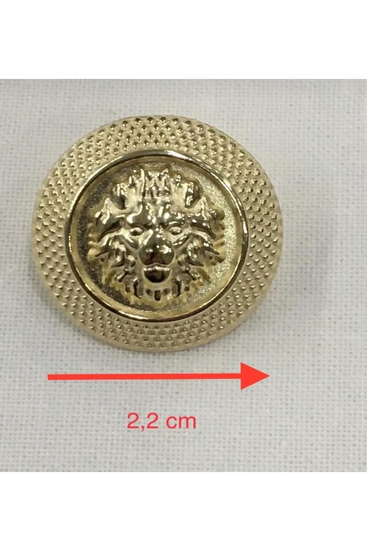 karantuhafiye Metal Düğme Gold 2 Cm / 1 Adet D001