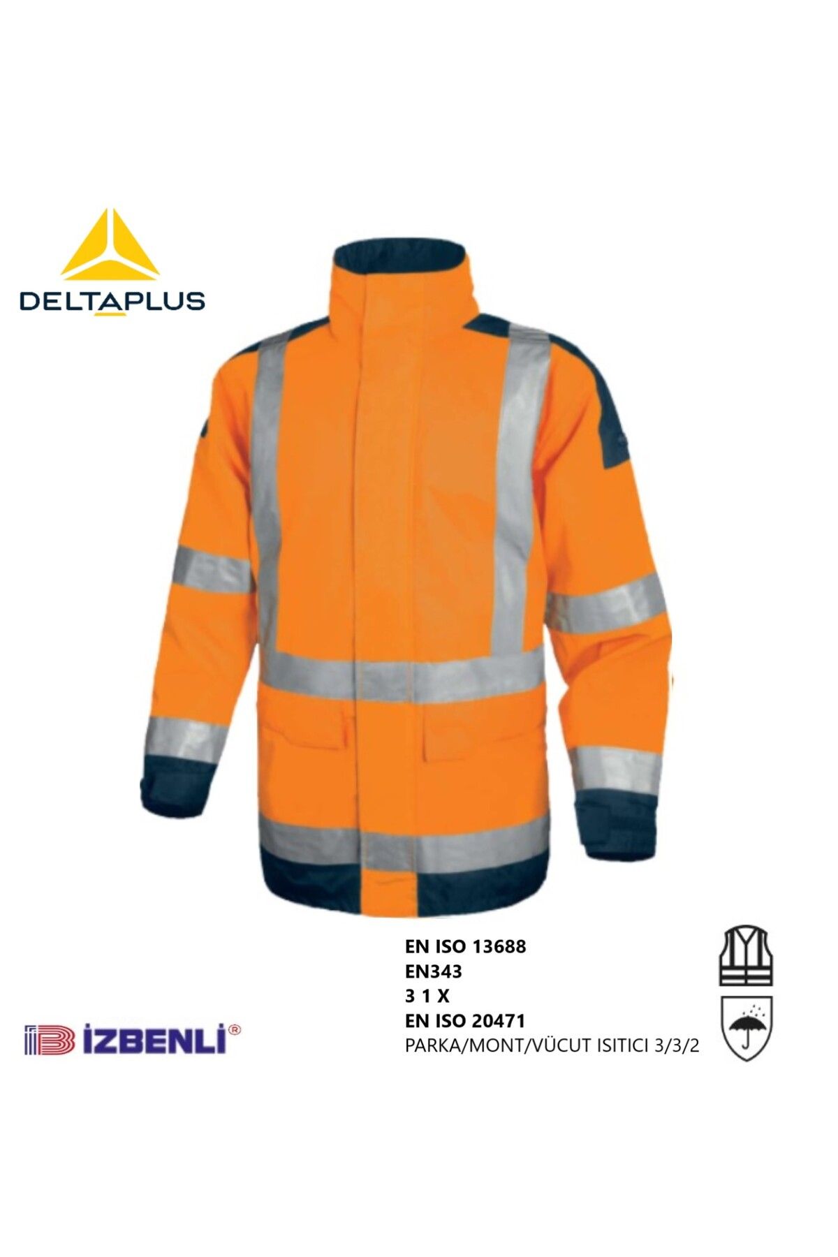 Delta Plus EASYVIEW Su-Soğuk Geçirmez Oxford Parka İş Montu