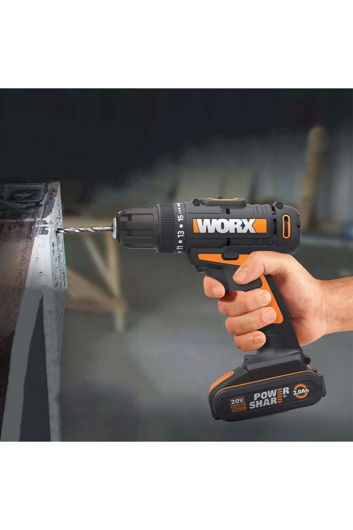 Wx100 20volt/2.0ah. Li-ion Tek Akülü Profesyonel Şarjlı Matkap - 4