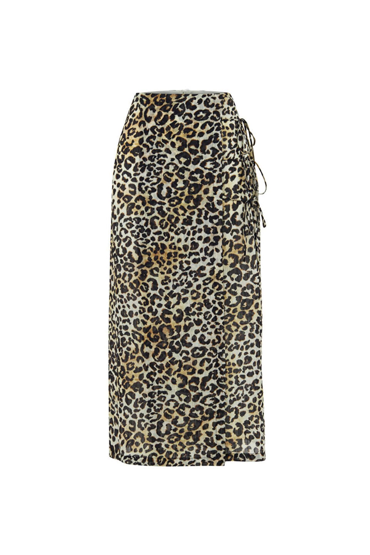 Twist-Fustă cu model leopard 3