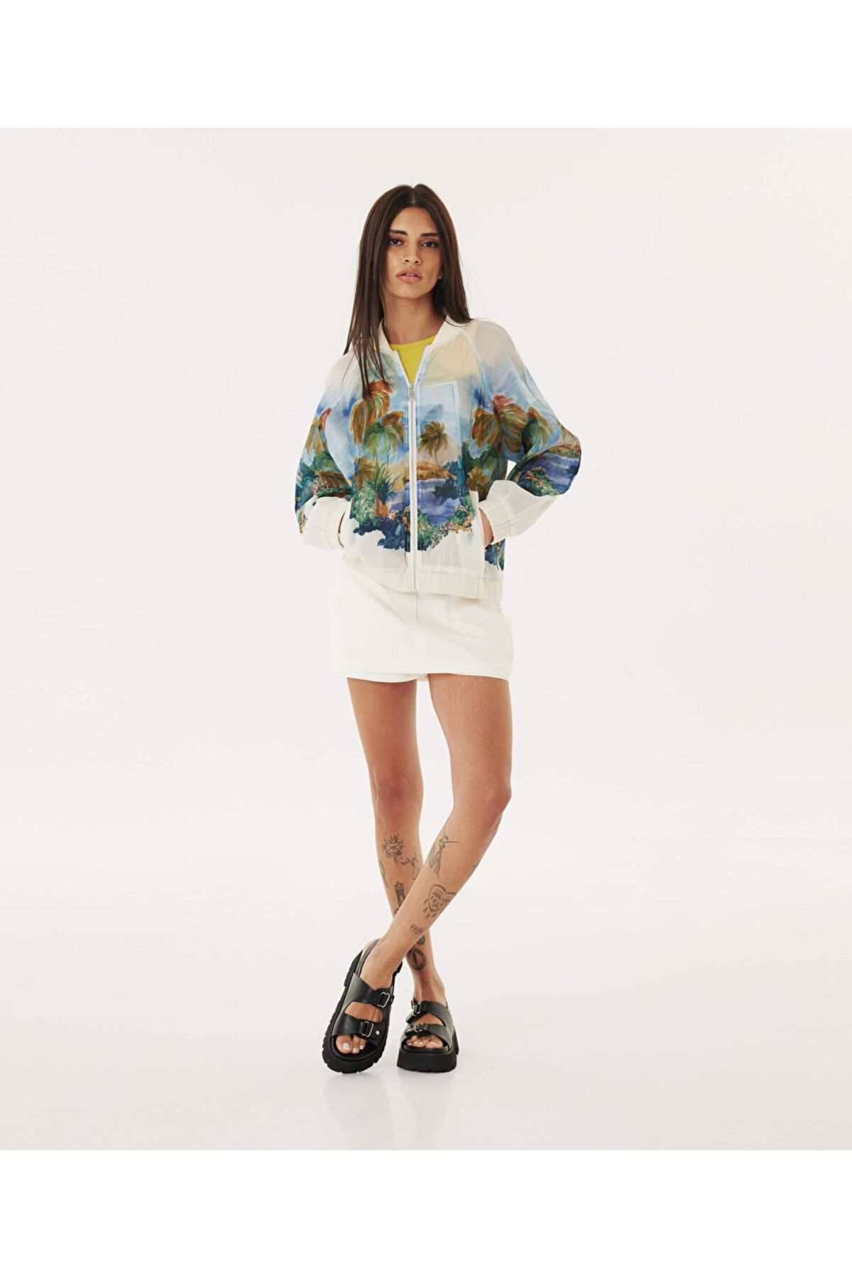 Twist-Visual printed bomber jacket 2