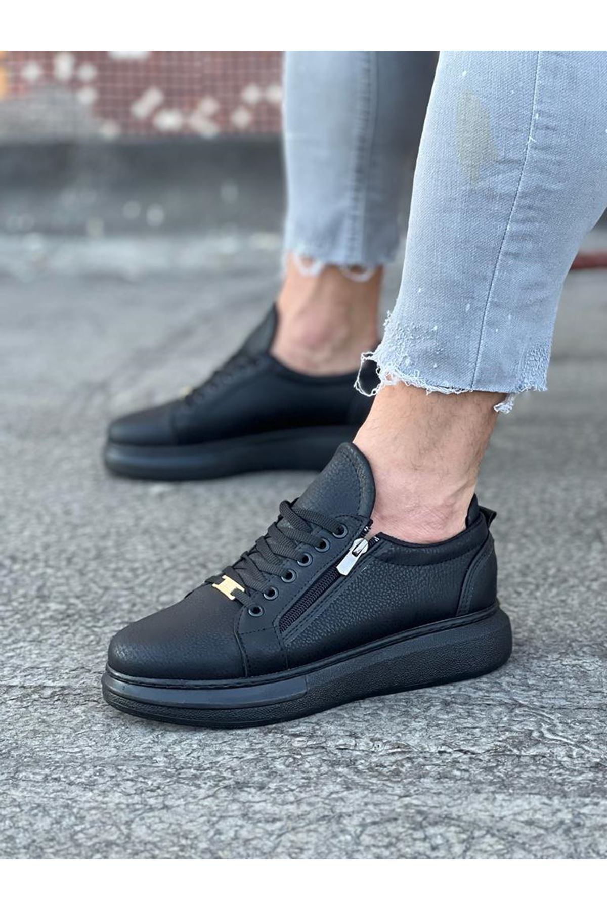 YONCA MODA-Lisinya947 Cz504 Charcoal Men's Casual Shoes - 370968 -1453 1