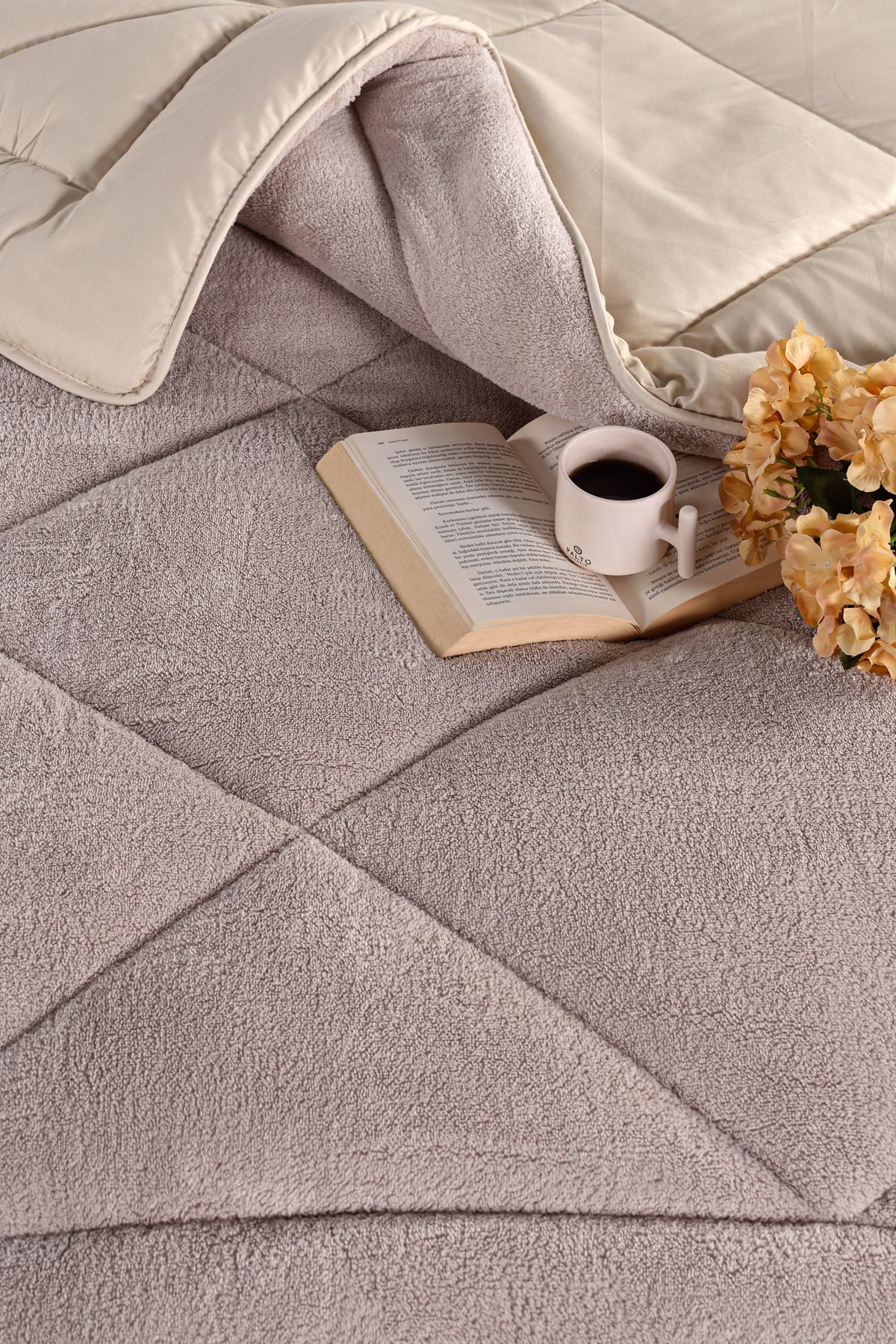 TİNİMİNİ HOME-Double Welsoft 100% Cotton Silicone Quilt | Double Sided | 63 Wire Woven Fabric 3