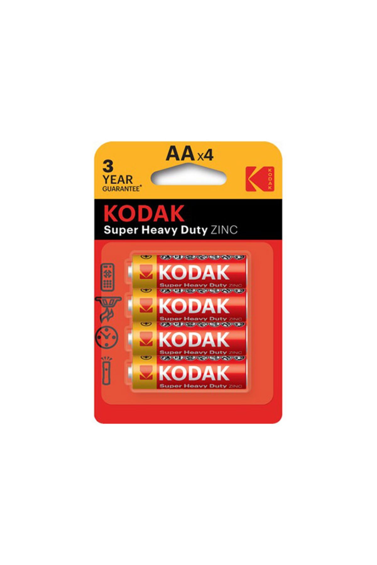 Kodak Blisterli Çinko Karbon Kalem Pil 4'lü Paket