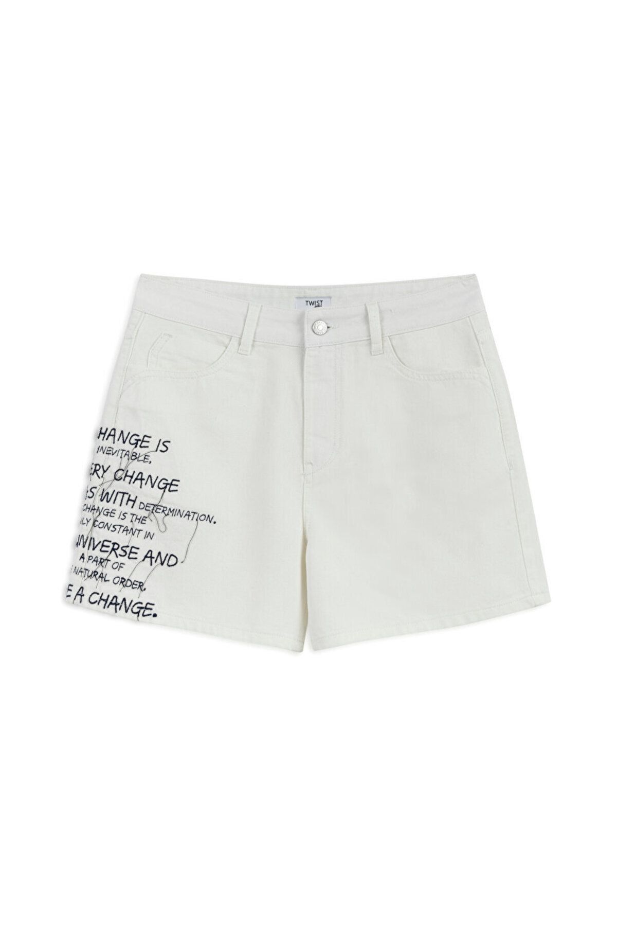 Twist-Slogan Shorts Design 3