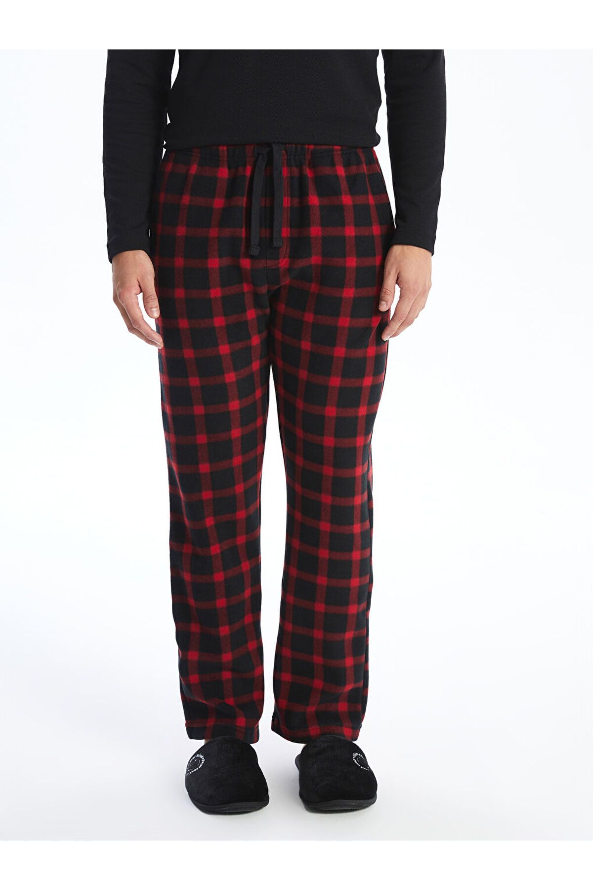 LC Waikiki-Lcwk Standard Fit Plaid Fleece Pajama Bottom 2