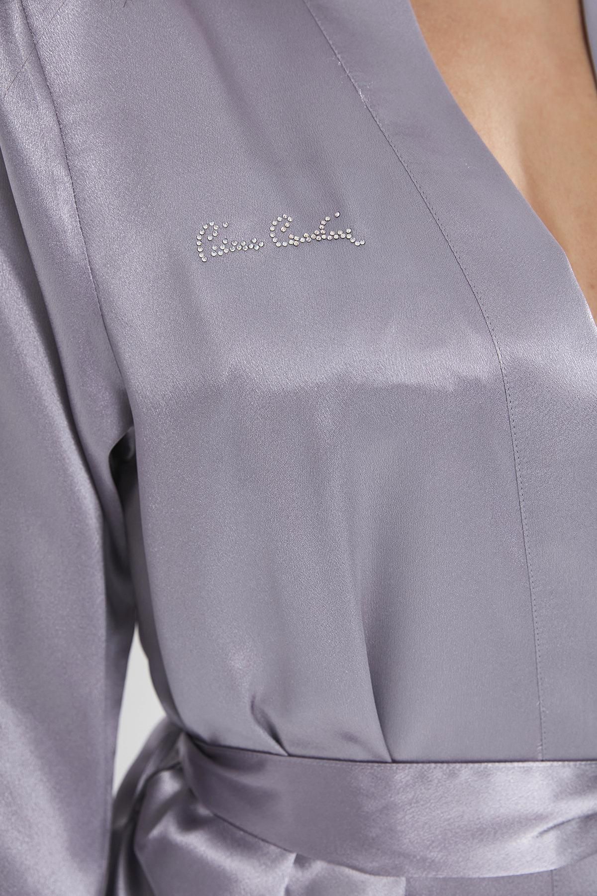 Pierre Cardin-1010 Royal Satin Short Single Dressing Gown 2