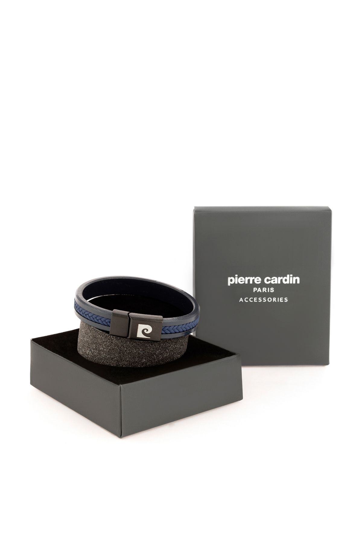 دستبند چرم سرمه ای 50306521-200 Pierre Cardin