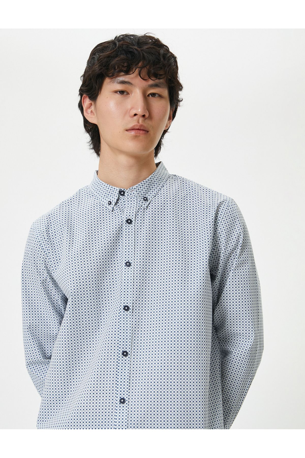 Koton-Long Sleeve Classic Collar Basic Shirt 1