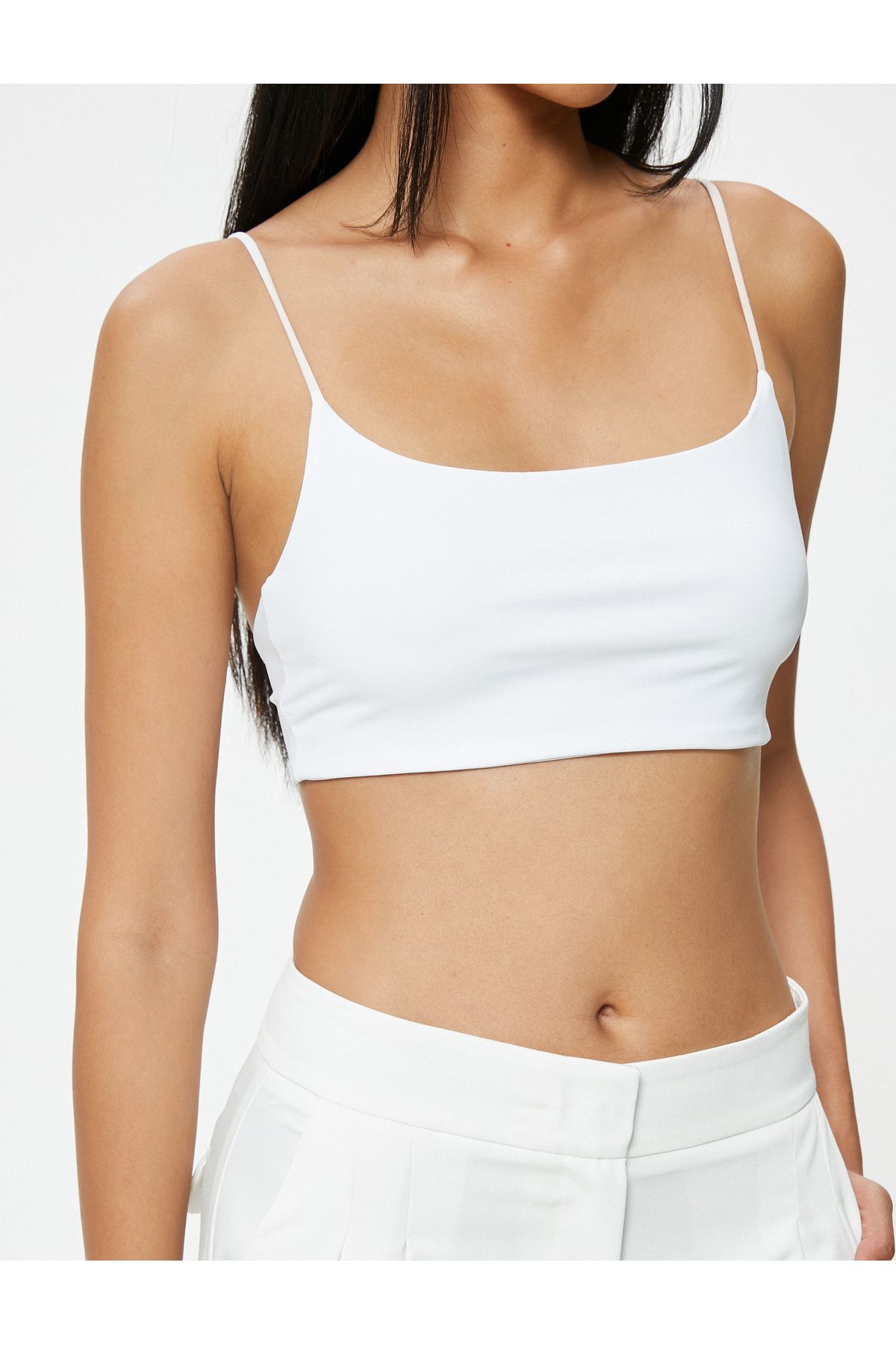 Koton-Slim Fit Crop Athlete - Model de bază cu bretele subțiri 5
