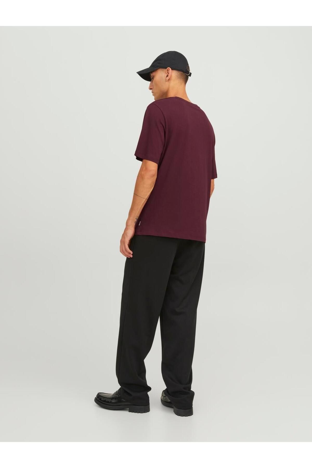 تی شرت قرمز مردانه Jack Jones یقه O neck Noos jones Jjeorganic Basic Tee Ss 12156101 Jack & Jones