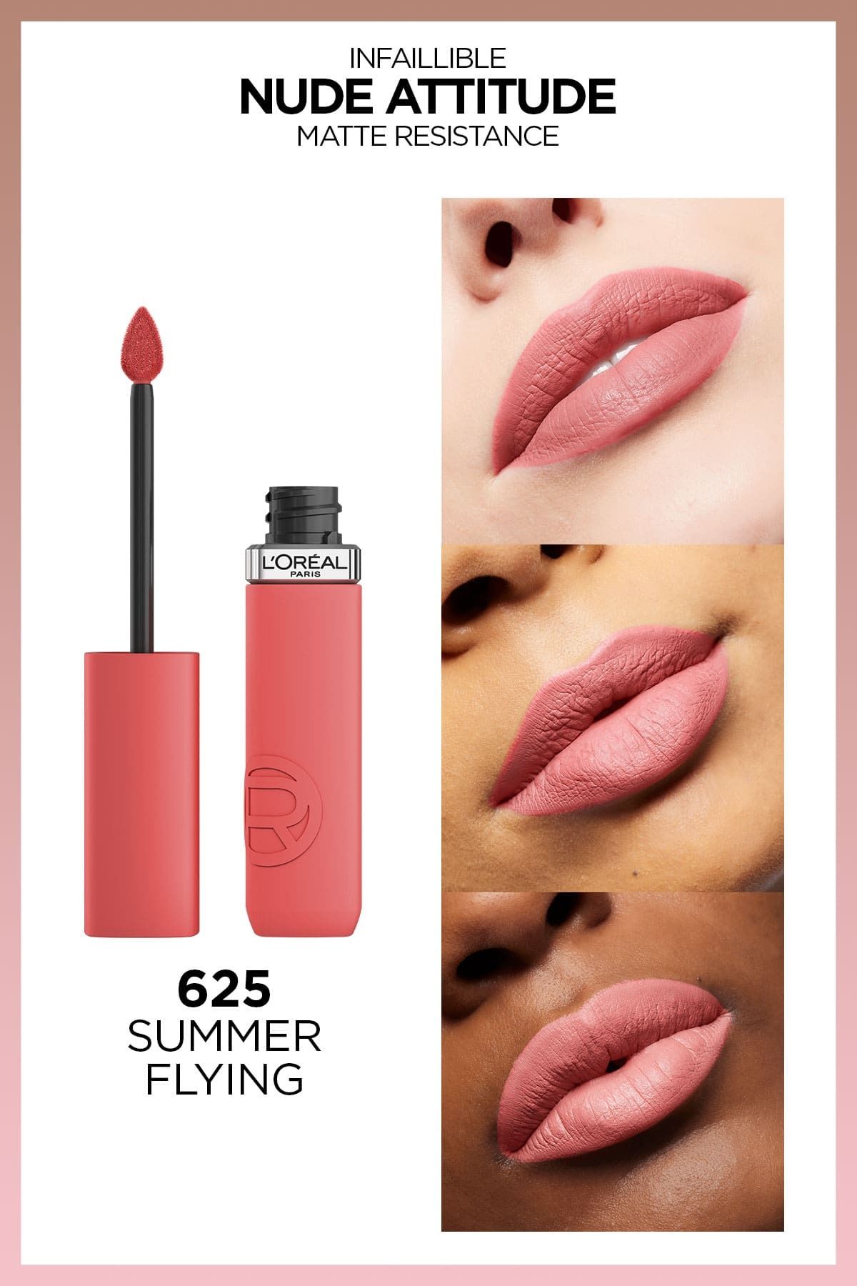 رژلب مات مایع Infaillible Matte Resistance - 625 Summer Flying L'Oreal Paris