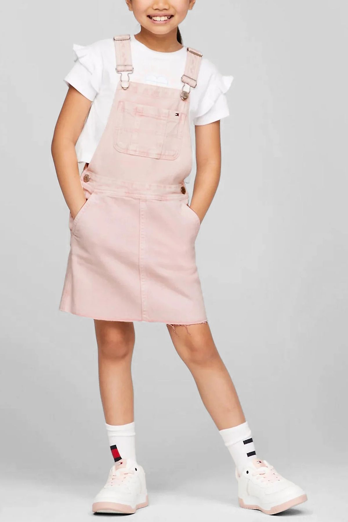 Tommy Hilfiger Sukienka Jeansowa Ogrodniczka Gmd Kobieta - 14 years