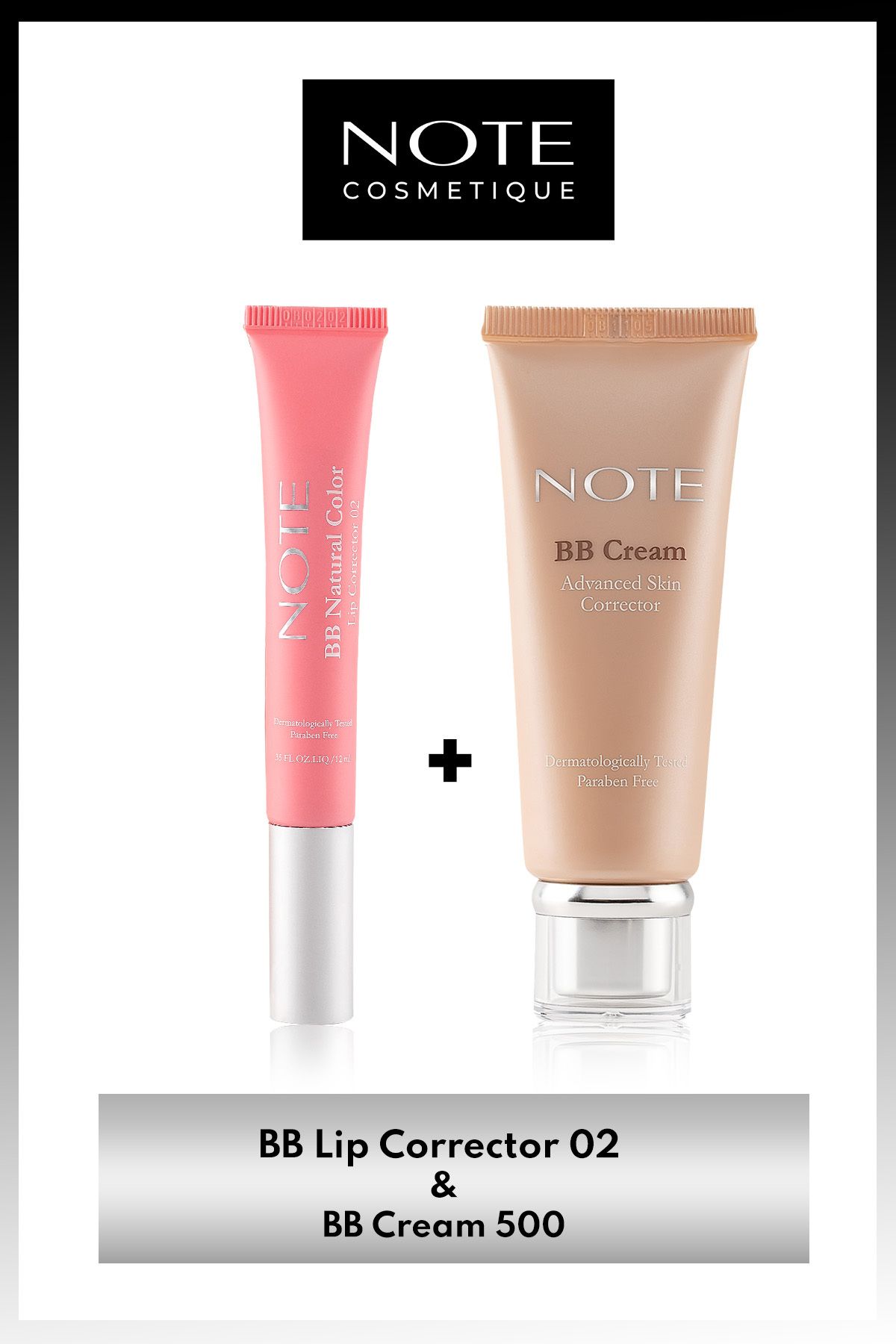 Bb Lip Corrector Dudak Parlatıcısı 02 Pembe & Bb Cream 500 Doğal Kapatıcı Spf 15 Bb Krem Makyaj Seti