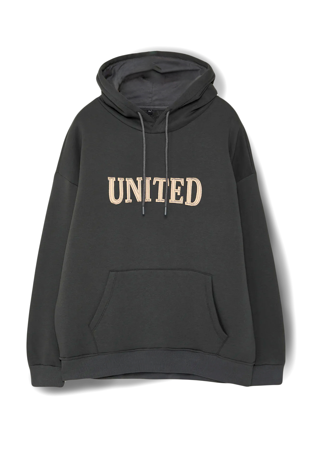  Trendyolmilla Man Büyük Beden Antrasit Oversize ?çi Polar/S?cak Tutan Nak??l? Sweatshirt