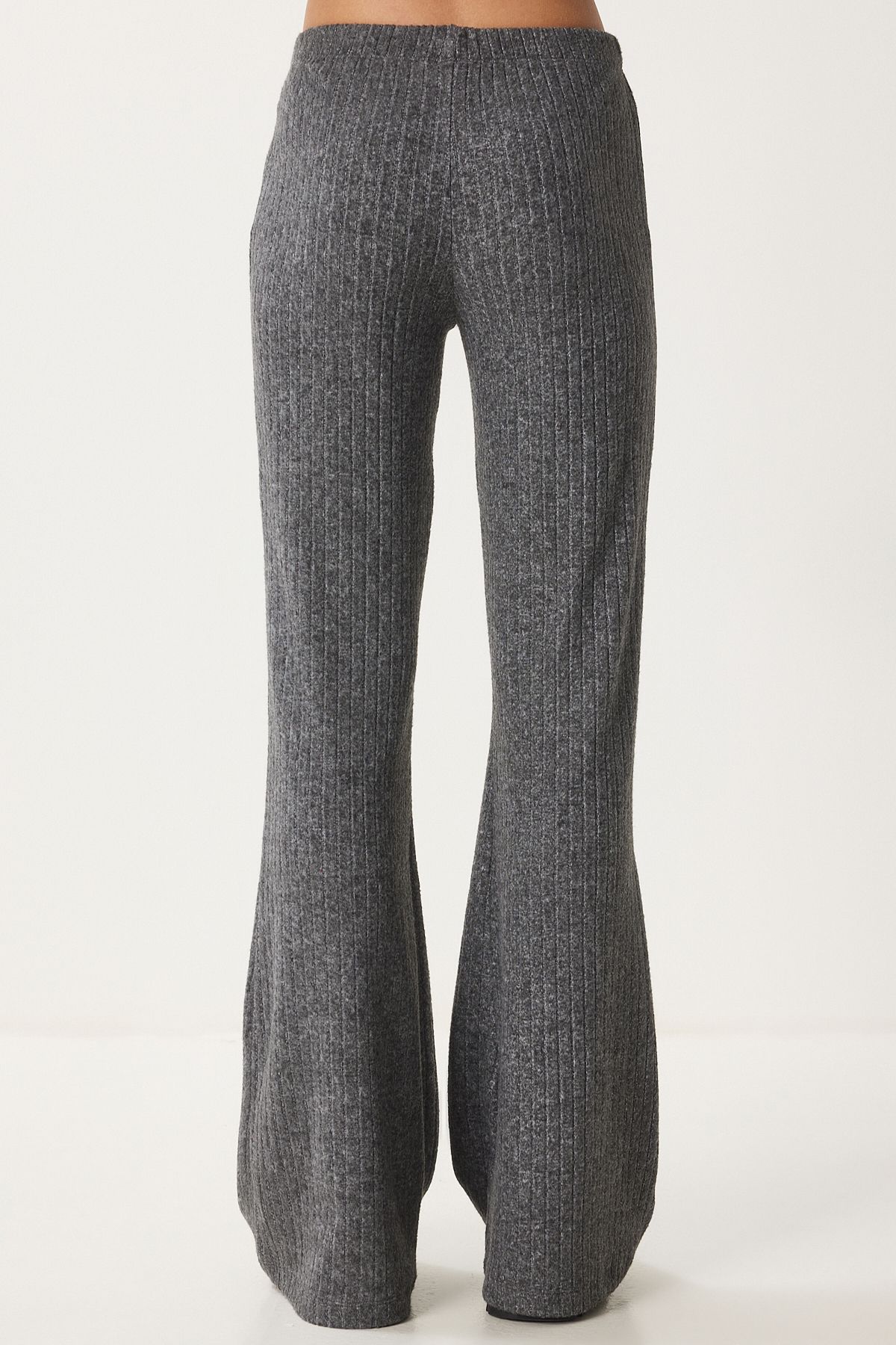 Happiness İstanbul-Anthracite Women's Knitted Blouse and Trousers Set - Comfortable Corduroy Rg00047 10