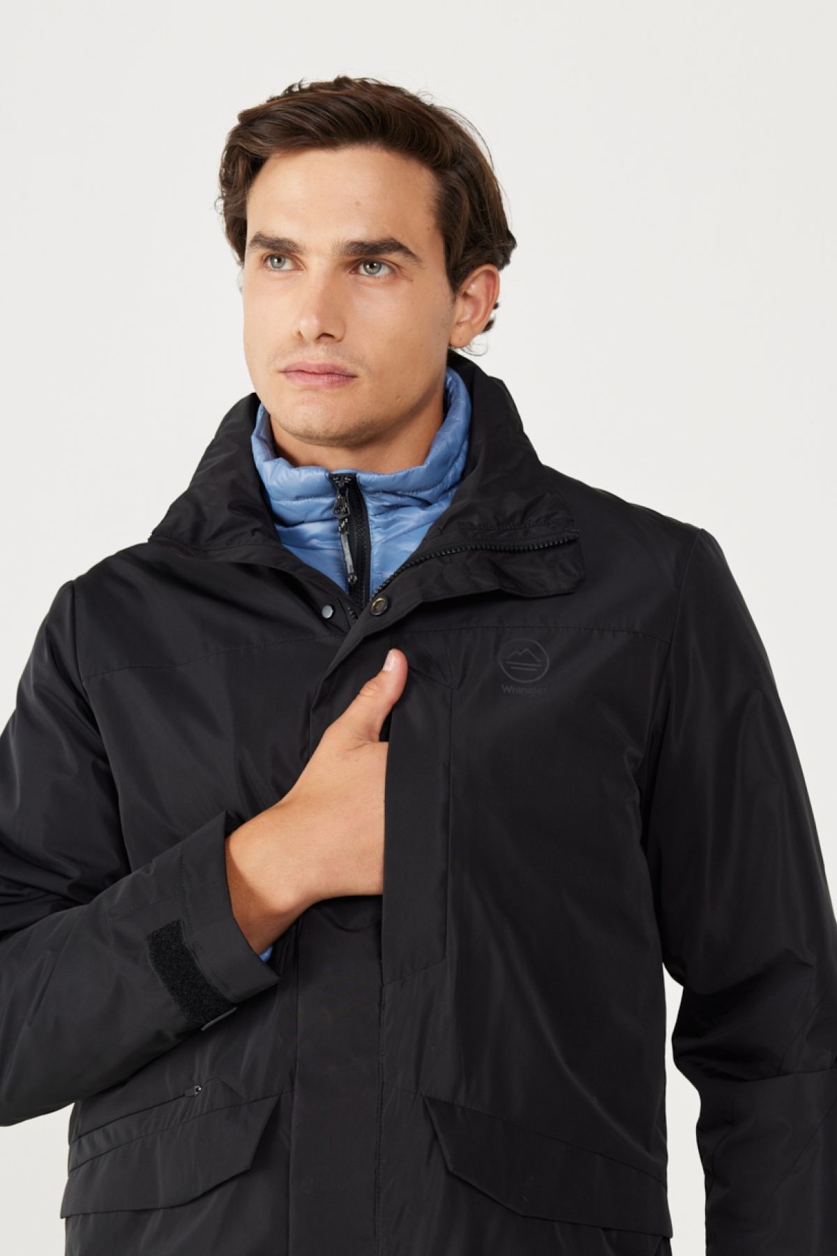 کاپشن مشکی مردانه سیاه جلیقه پارکا مونت W232281001 پوست Wrangler