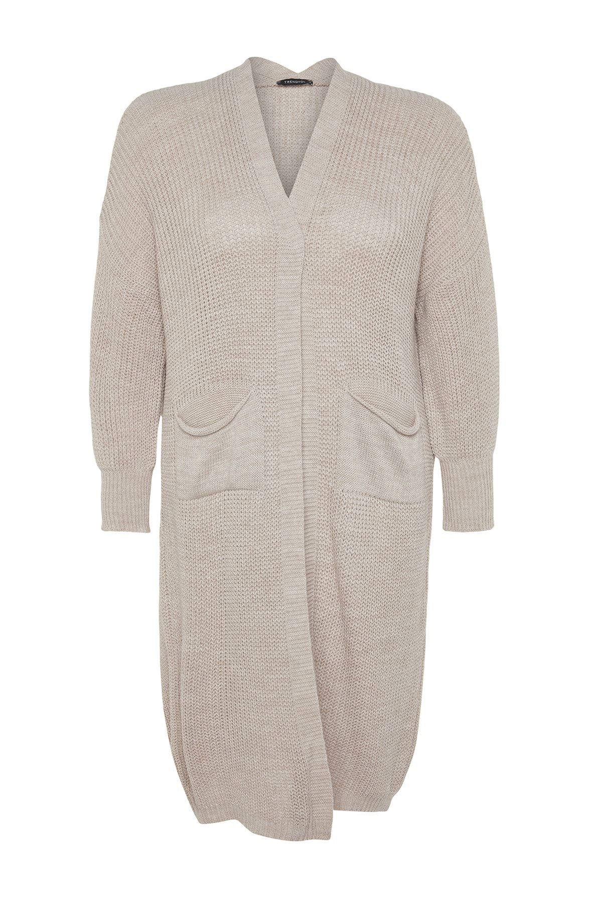 Trendyol Collection-Podstawowy sweter dziergany Stone Maxi TWOAW24HI00096 8
