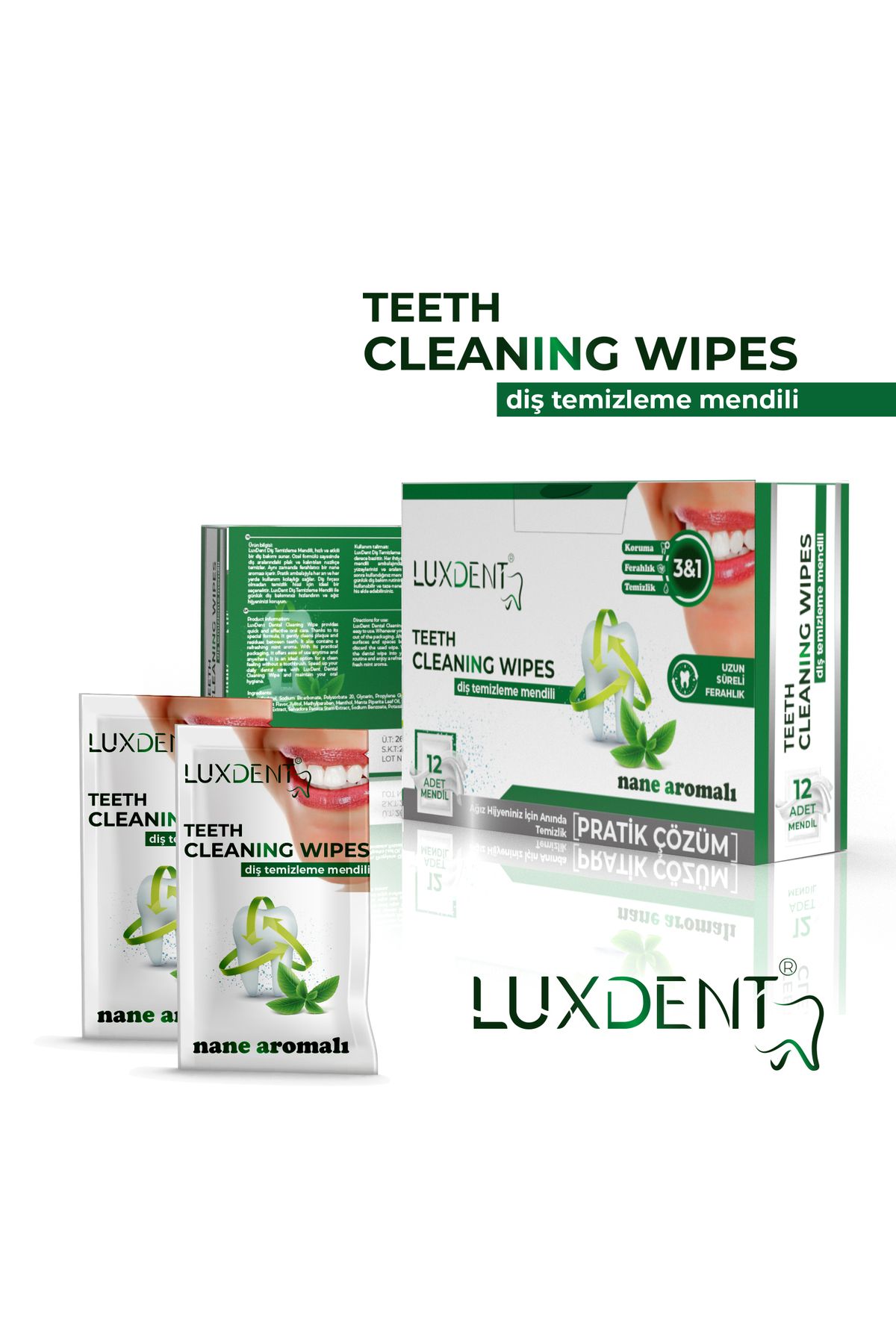 محصولات سفیدکننده دندان بازنمایی نعناع سریع تمیز کننده و کردن سفید 3 جعبه 36 قطعه Luxdent