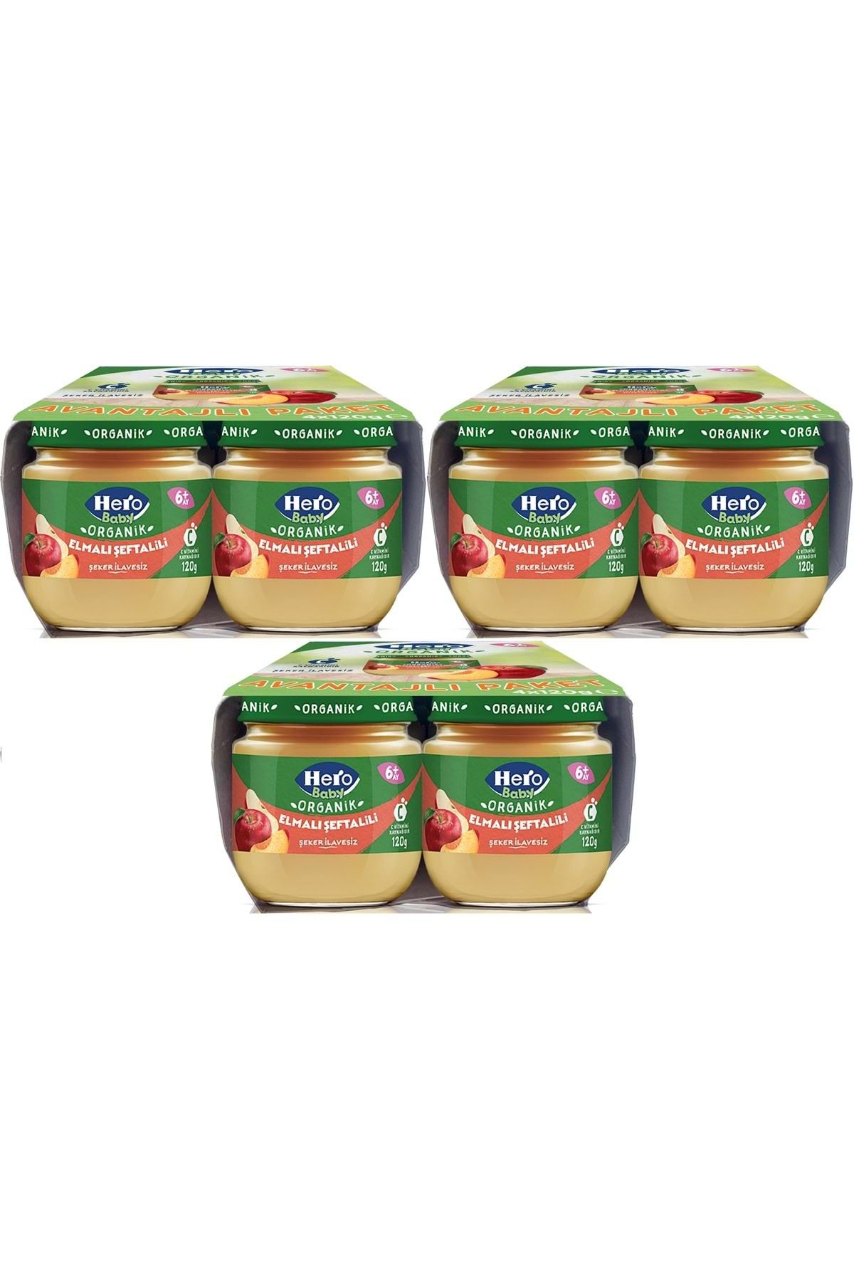 Glade Hero Baby Kavanoz Maması 120GR Avantaj Pk (12 Li Set) Elmalı Şeftalili (3PK*4)