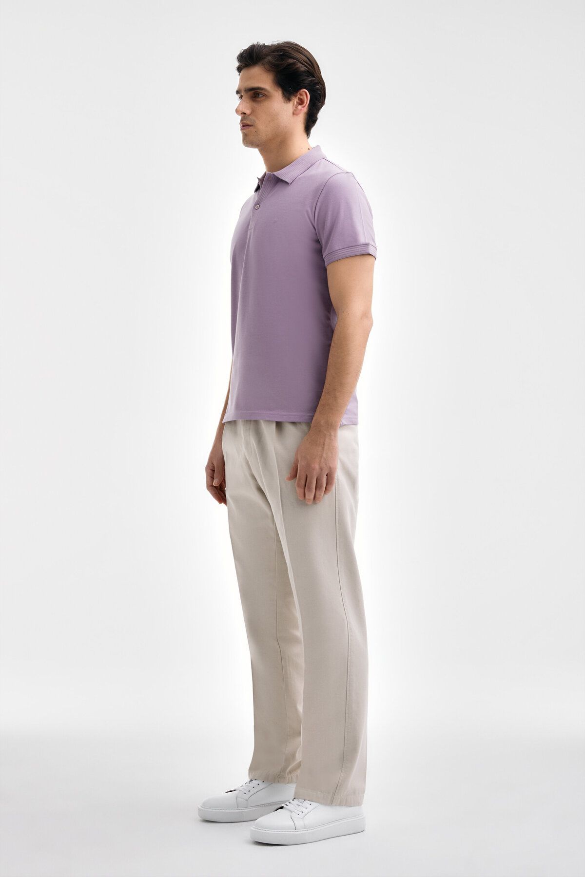 تی شرت بنفش مردانه LILA POLO YAKA W Collection