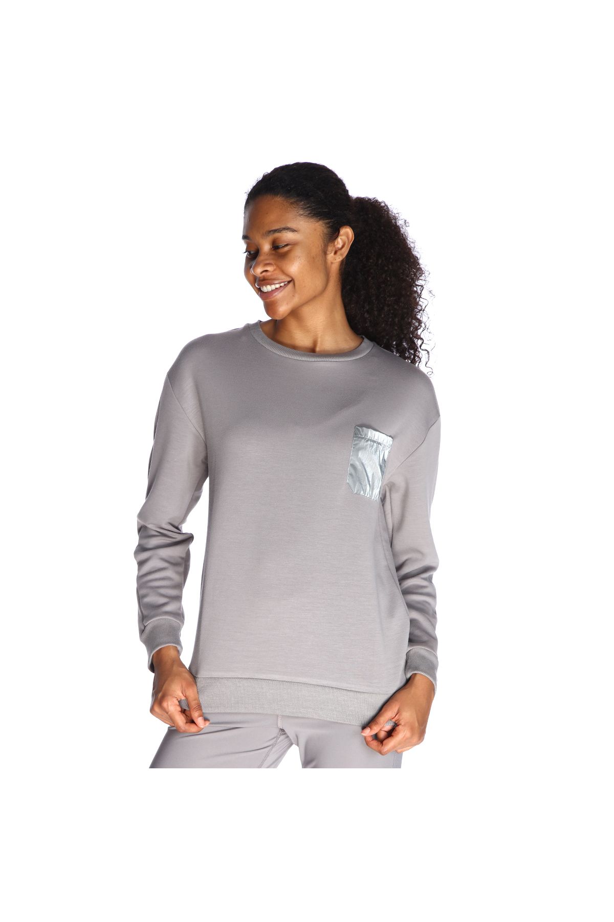 Sportive-Spalla Women's Gray Casual Style Sweatshirt 23KKTP13D01-GNT 6