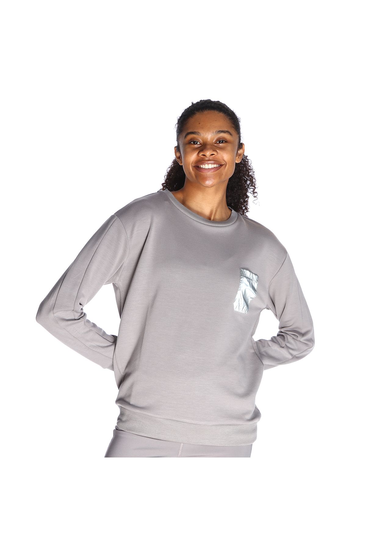 Sportive-Spalla Women's Gray Casual Style Sweatshirt 23KKTP13D01-GNT 1