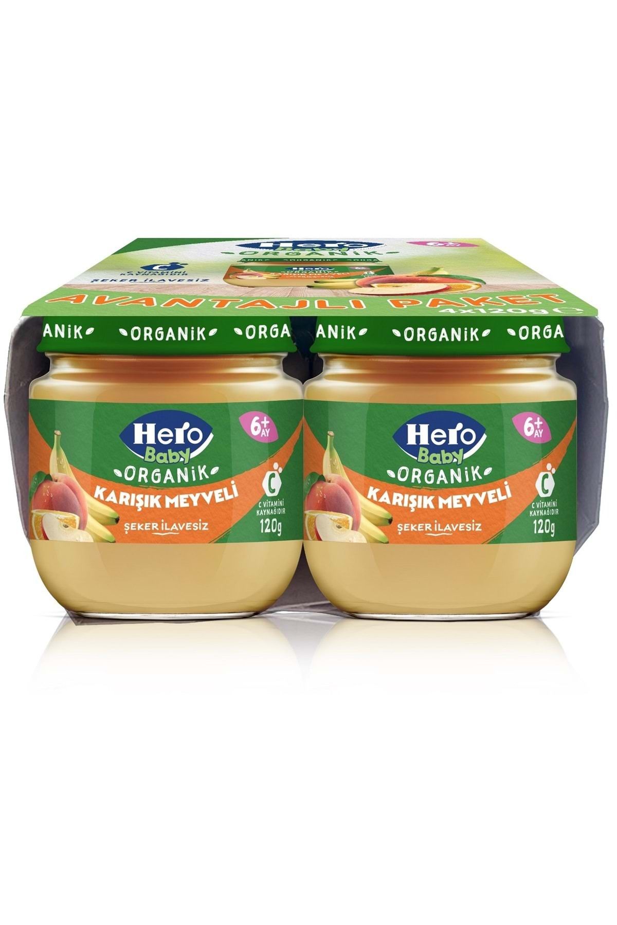 Hero Baby Kavanoz Maması 120GR Avantaj Pk (4 Lü Set) Karışık Meyveli