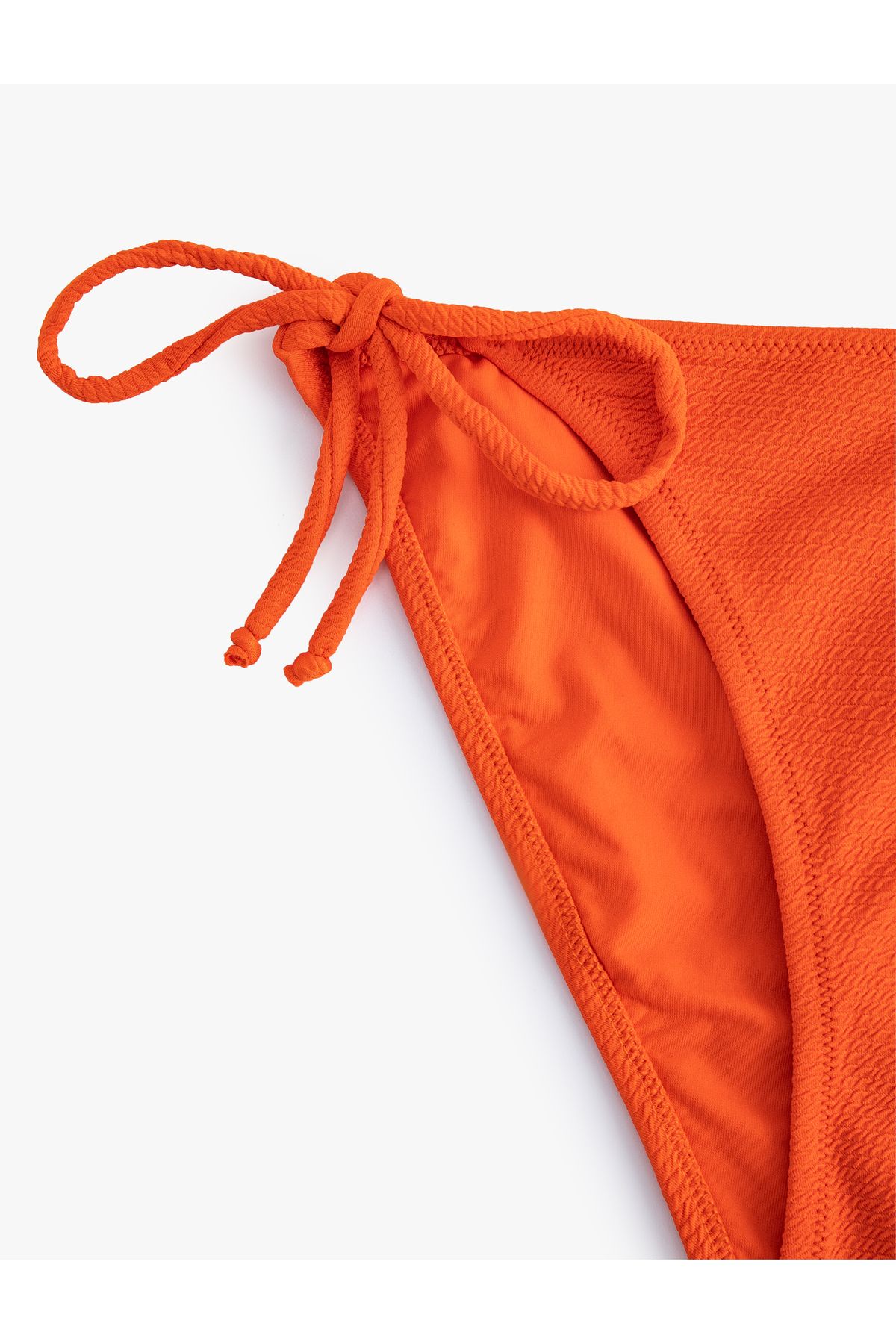 Koton-Textured String Bikini Bottom - Side Tied, Regular Waist 3