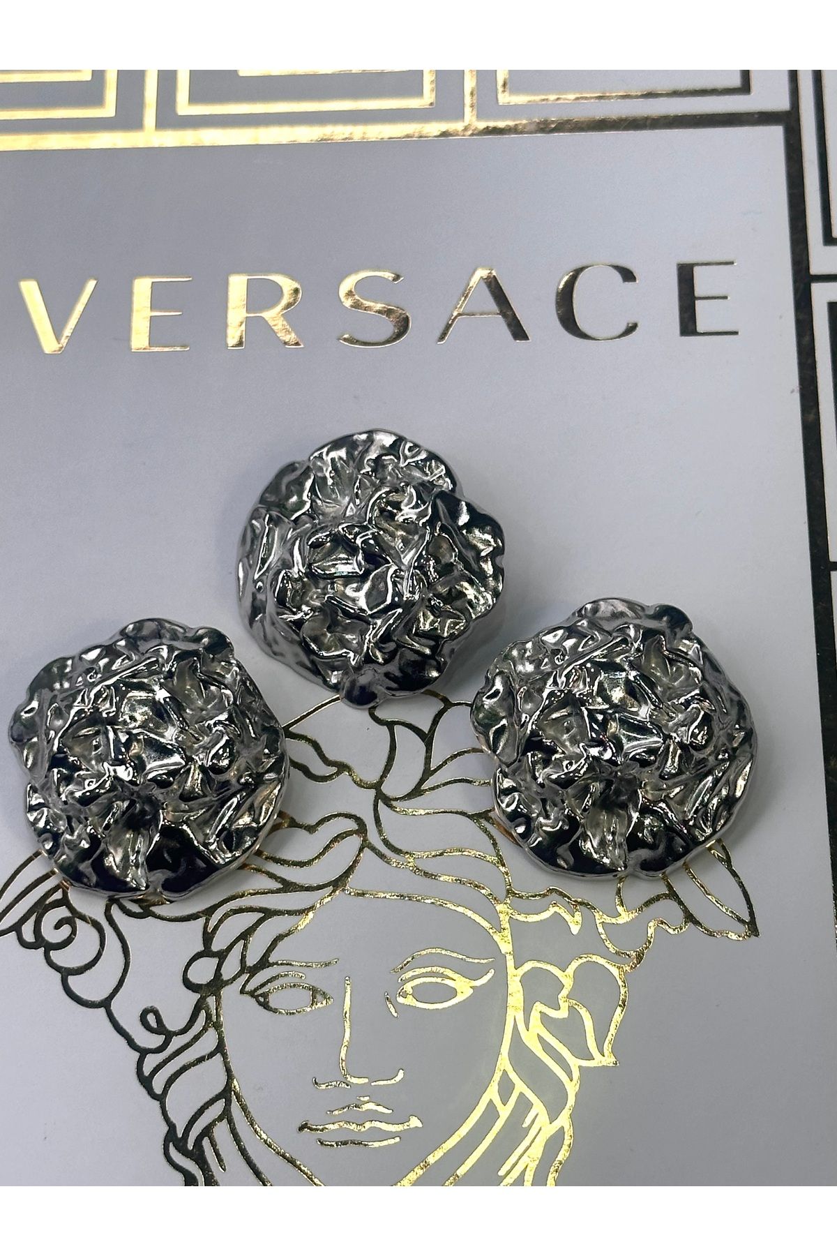 ODDA TASARIM ATÖLYESİ-Z.A.R.A New Collection - Large Model Silver Button Set (3.3cm) 1