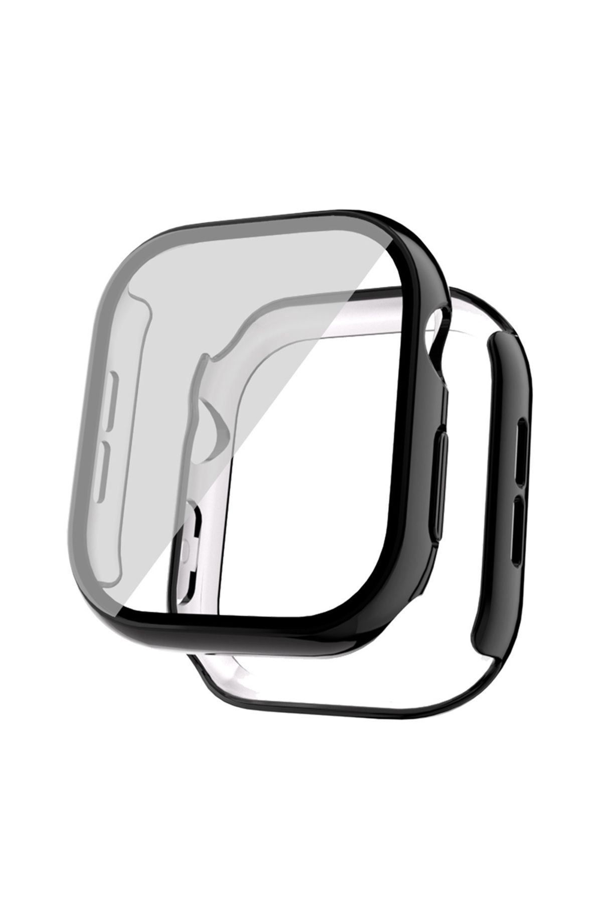 Ummeslem Apple Watch 10 46mm Sert PC Kasa Electroplatink Çerçeveli Ekran Koruyucu için Uyumlu Watch Gard 36