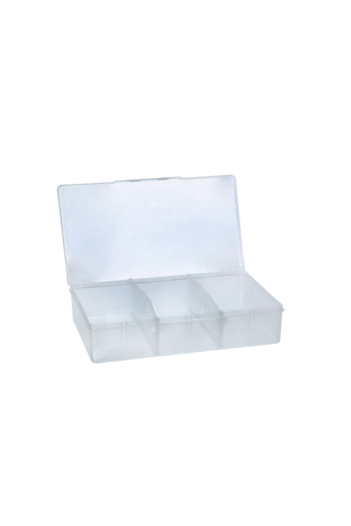 Tactix-3-Compartment Plastic Storage Box with Separators X-Large 2