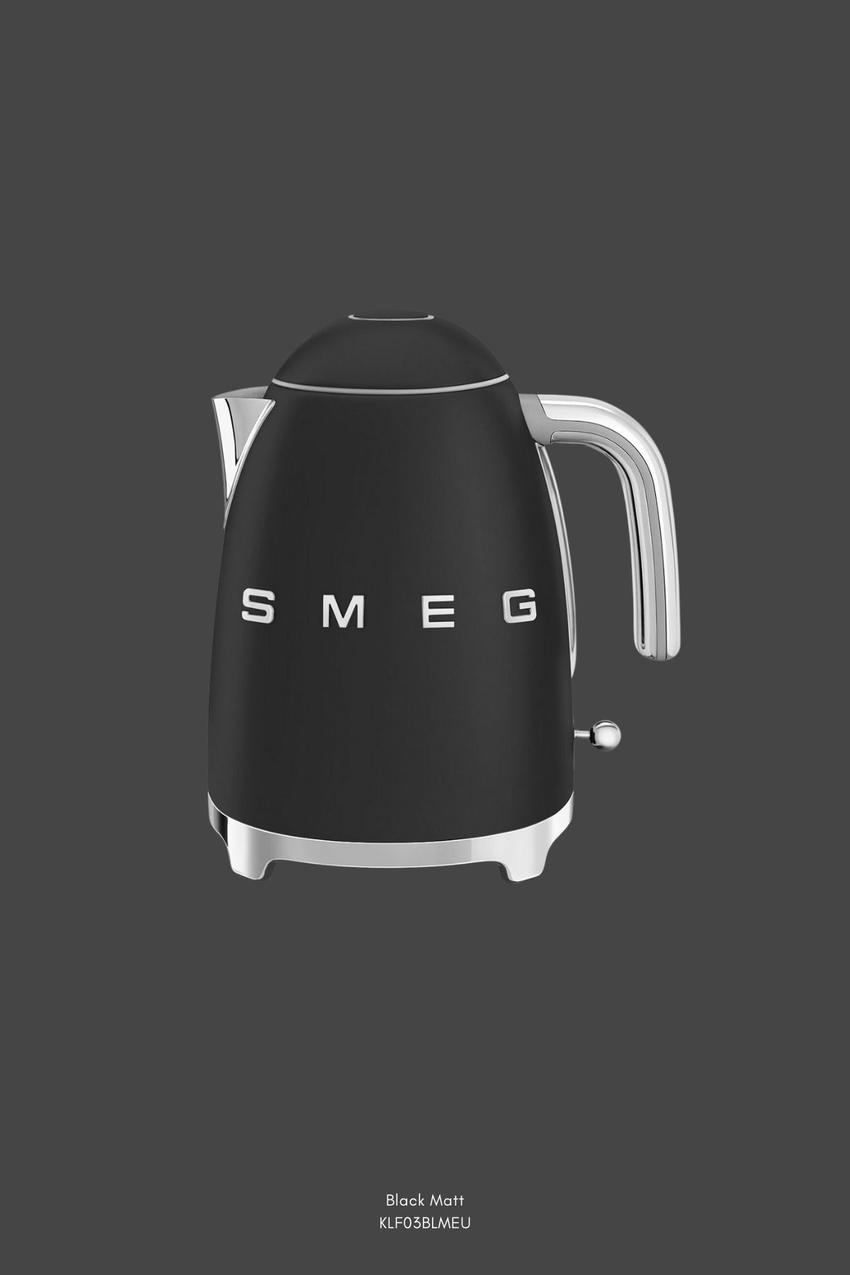 SMEG-50's Style Matte Black Toaster & Kettle & Filter Coffee Maker Set 4